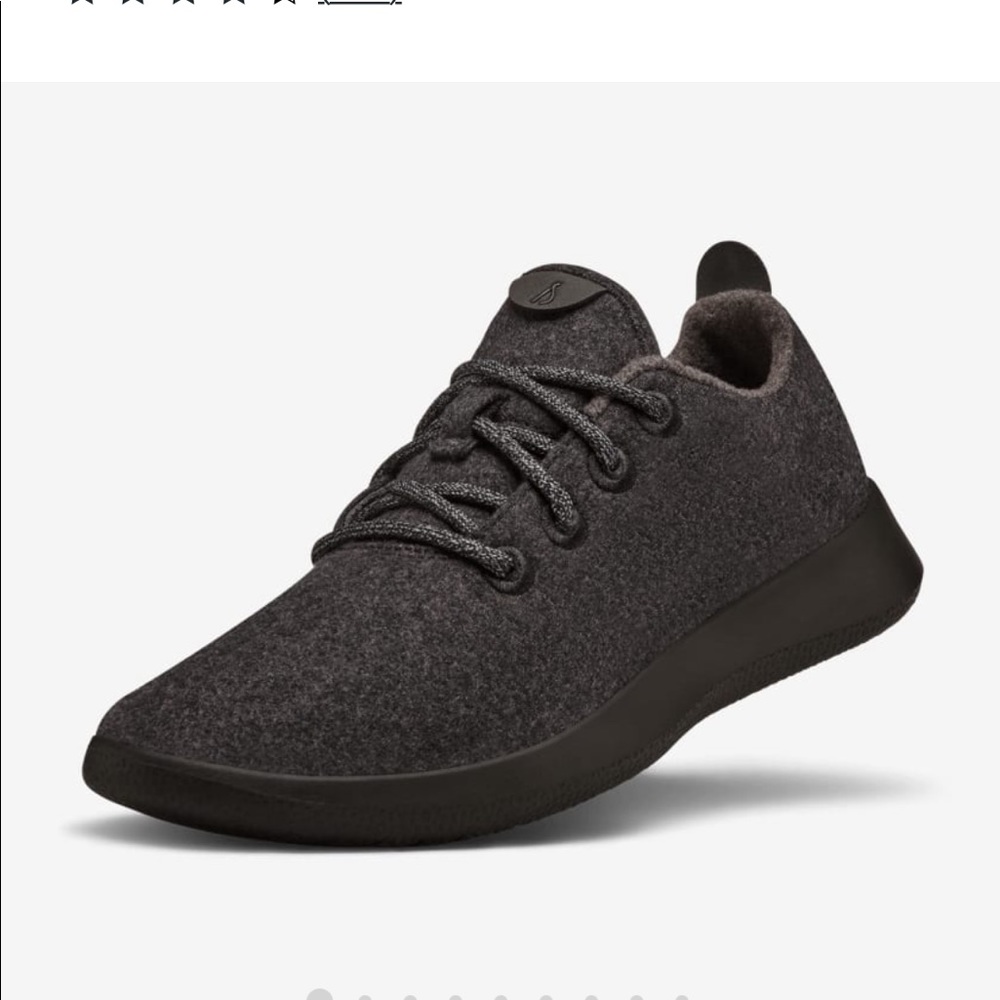 Allbirds- men’s wool runner in a charcoal gray